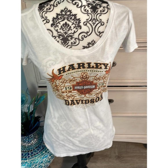 Vintage women’s Harley Davidson, white graphic T-shirt, medium - Picture 2 of 8